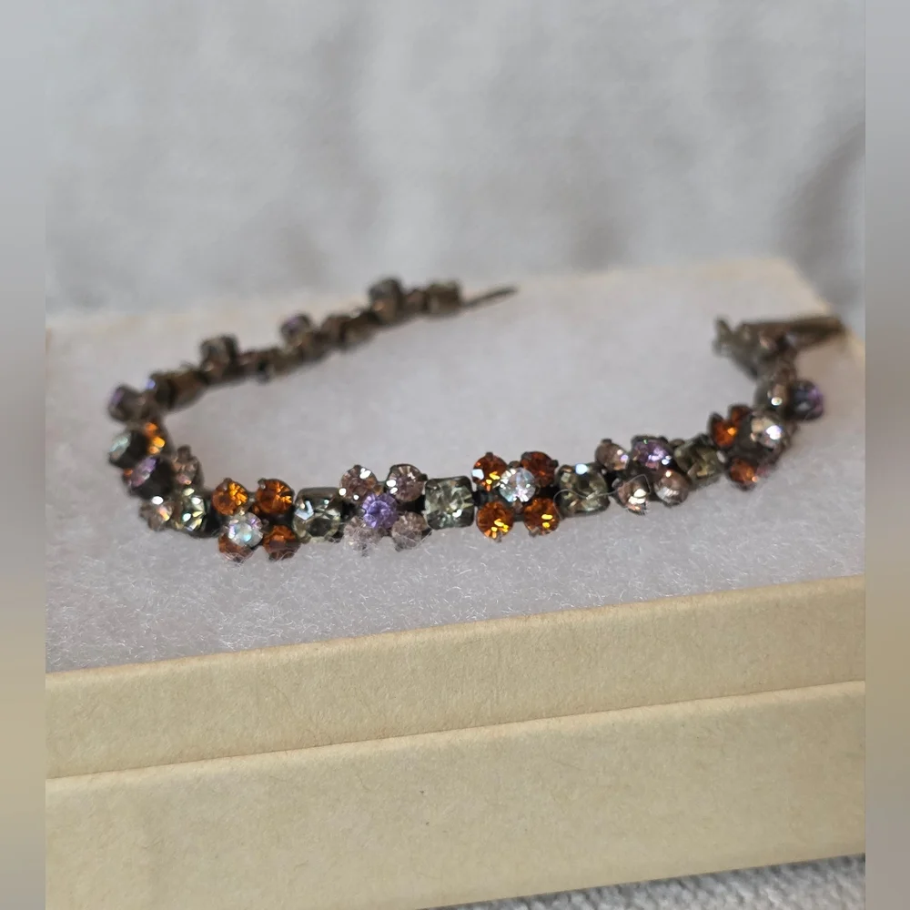 Sorrelli Crystal Cluster Bracelet in Autumn Tones